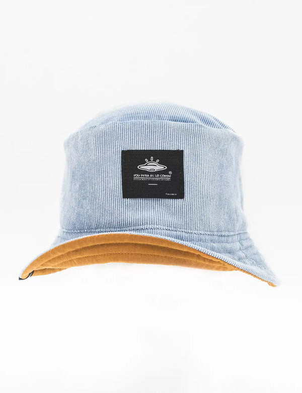 Fisher Hat duplex Sky Blue + Chocolate Unisex