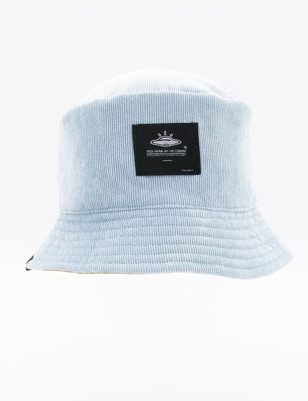 Fisher Hat duplex Sky Blue + Chocolate Unisex