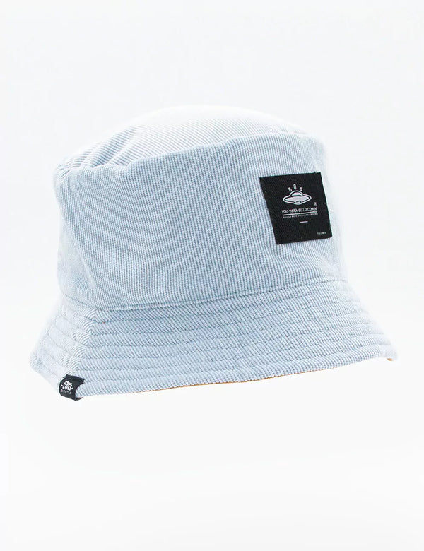 Fisher Hat duplex Sky Blue + Chocolate Unisex