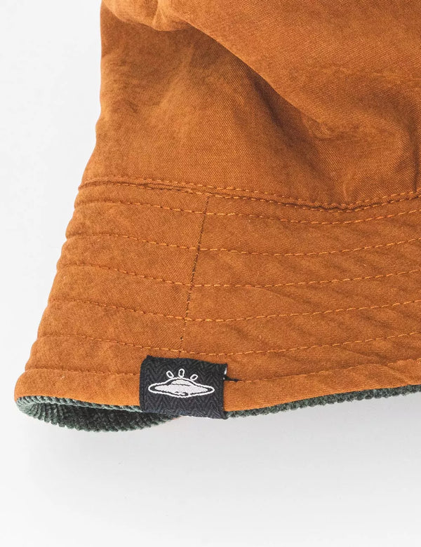 Fisher Hat Duplex Green+Chocolate Unisex