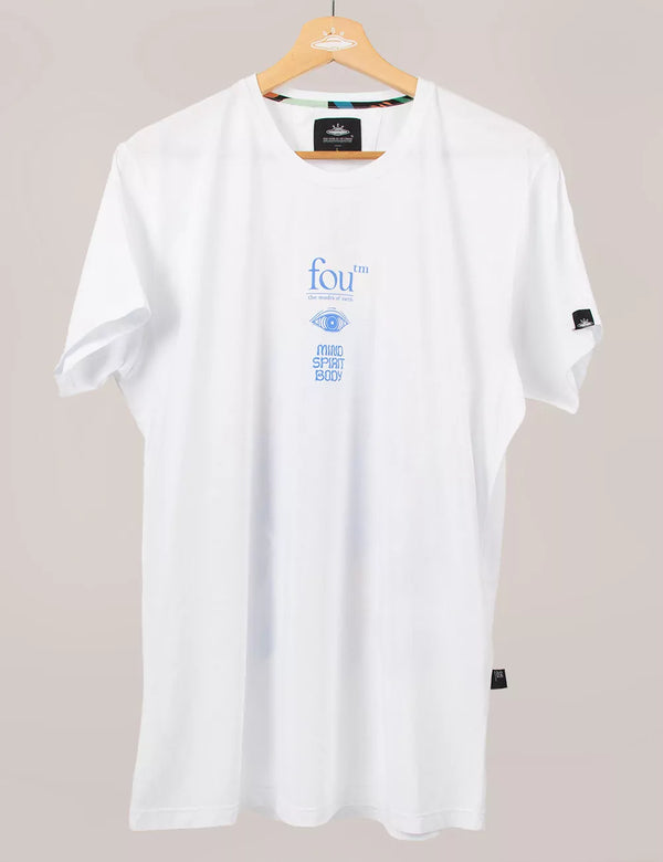 Mudra Men Regular Fit white T-shirt