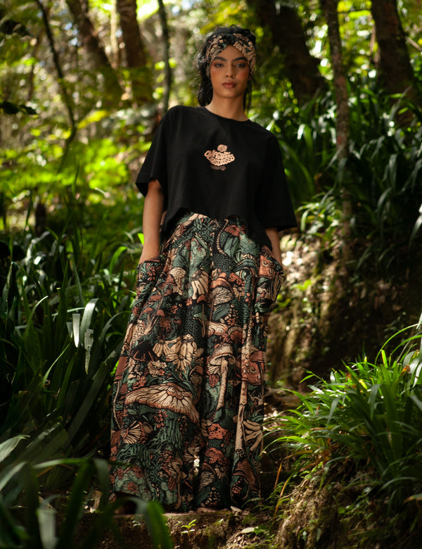 Women's Multicolor Garden Wide Leg Pants