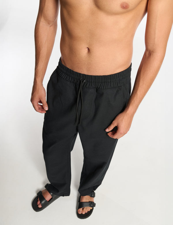 Elderberry Black Chino Pants for Men
