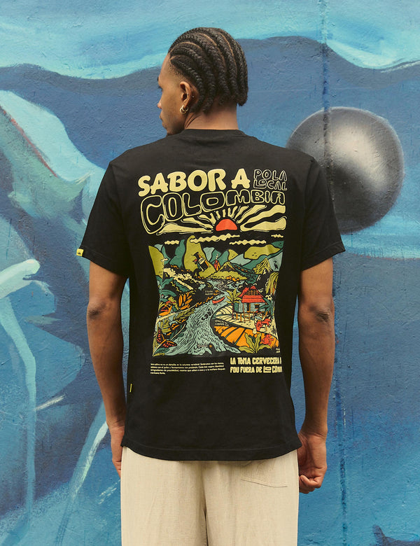 Regular Fit T-shirt Flavor of Colombia black unisex