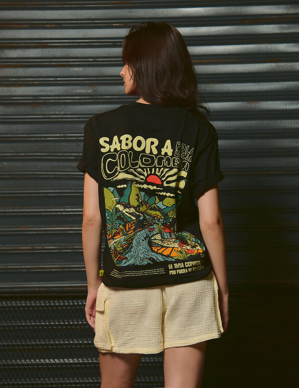 Regular Fit T-shirt Flavor of Colombia black unisex