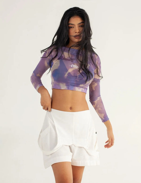 Orion Women's Long Sleeve Mesh Crop Top