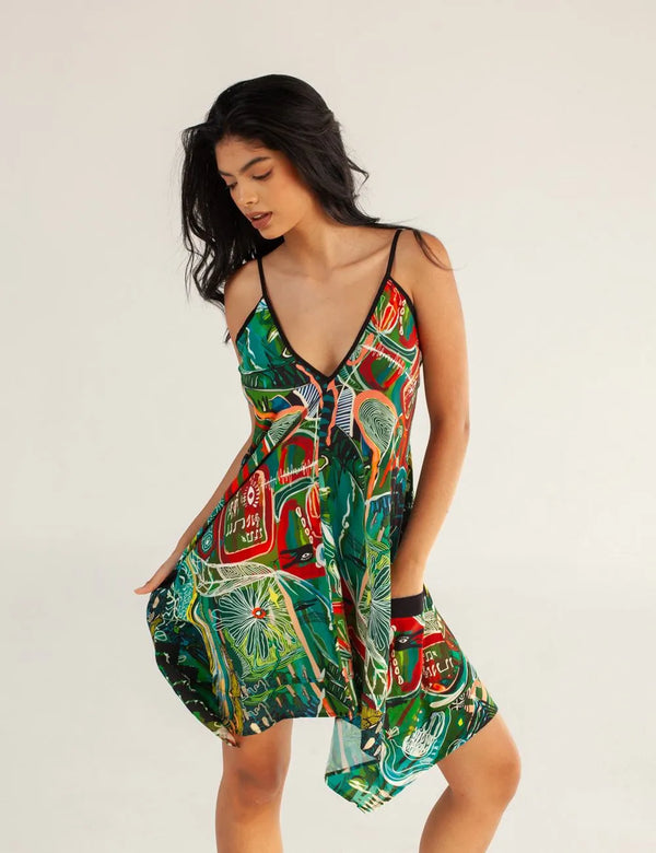Yagé Multicolor Women Cross Strap Dress