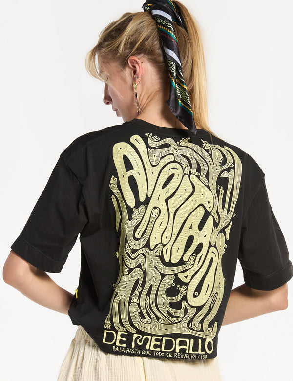 Oversize T-Shirt *Al Ritmo de Medallo* Black Women