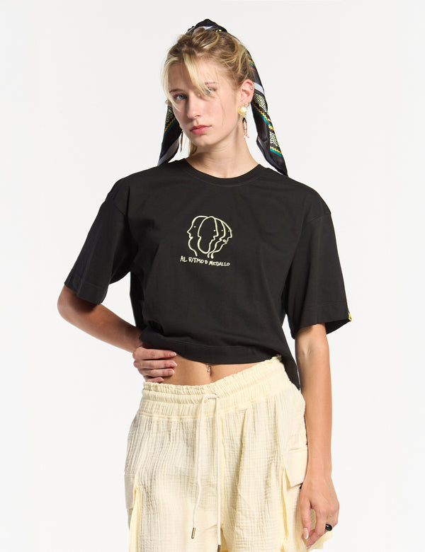 Oversize T-Shirt *Al Ritmo de Medallo* Black Women