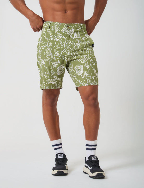 Recess Short 18" green + beige for Men