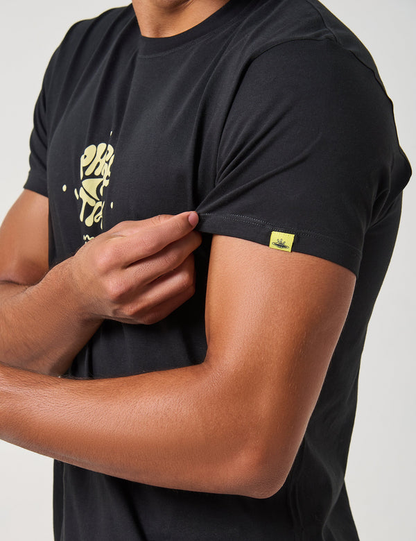 Men’s Face Trip Black Regular-Fit T-Shirt