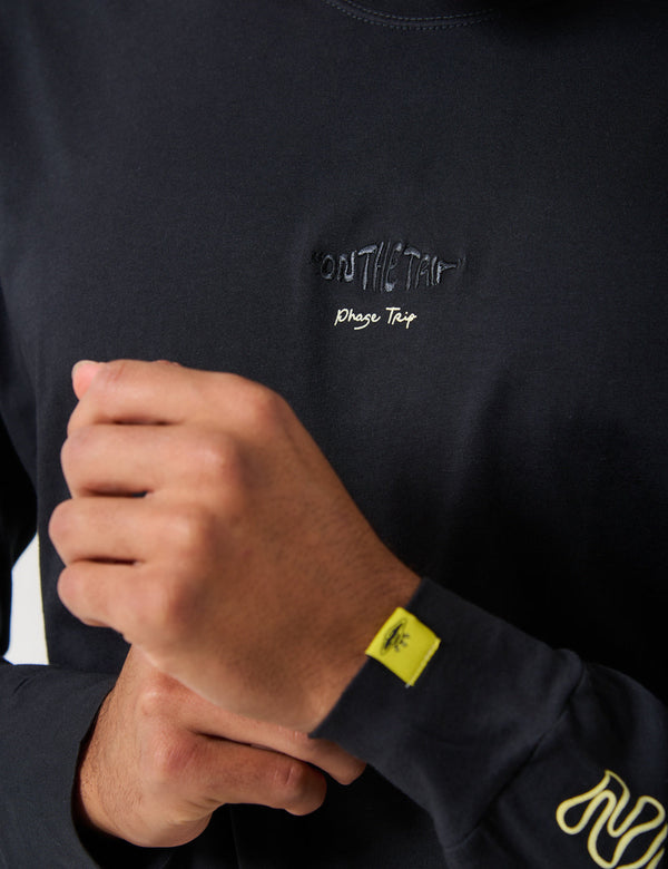 On The Trip Unisex Regular fit black Sweatshirt