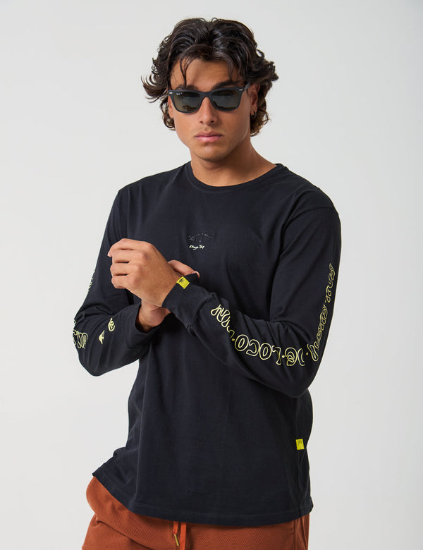 On The Trip Unisex Regular fit black Sweatshirt