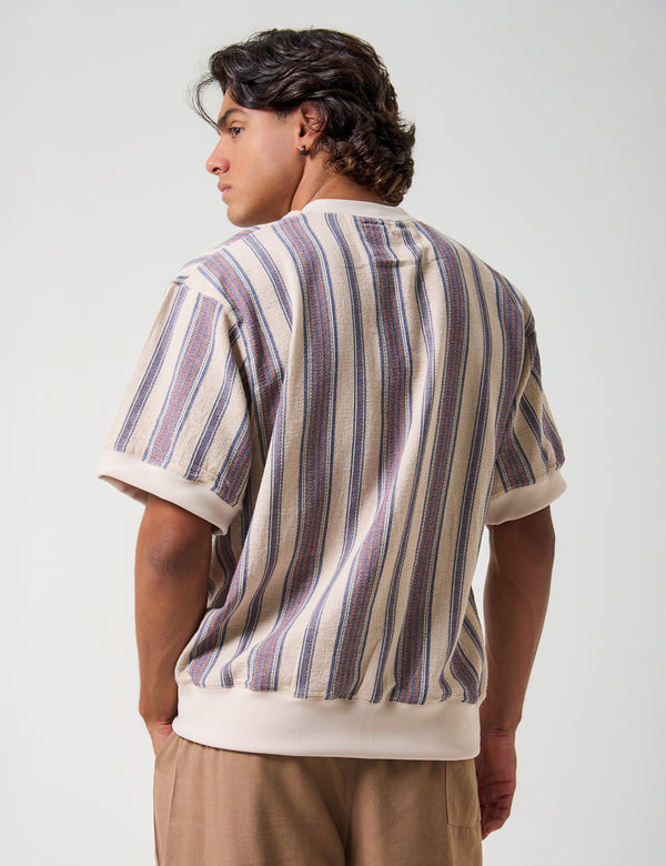 Men's Boxy Fit Shoreline Multicolor T-Shirt