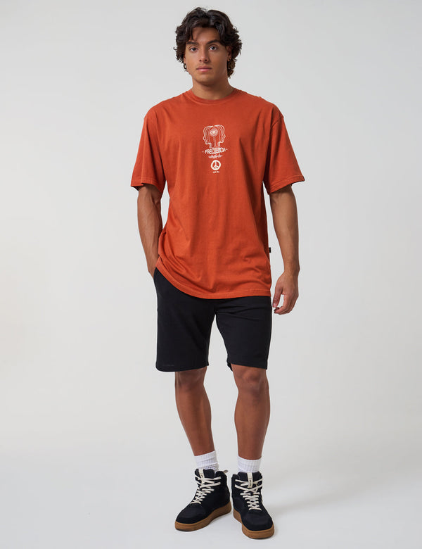Frecuency Men Oversize Terracotta T-Shirt