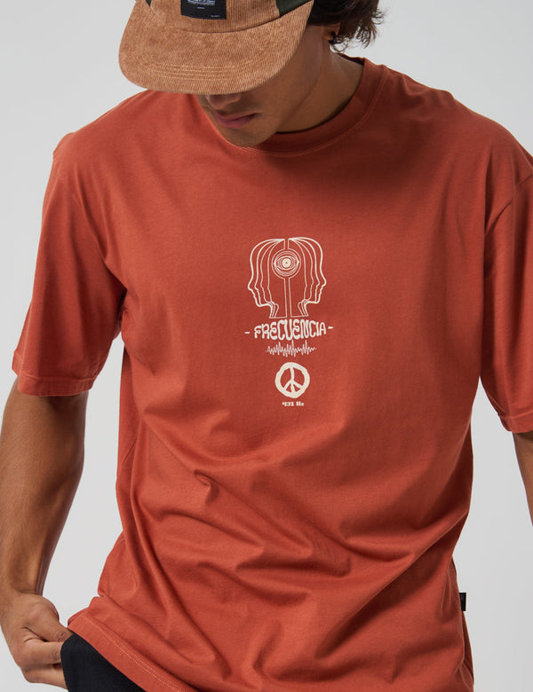 Frecuency Men Oversize Terracotta T-Shirt
