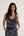 V-neck Vest Set Stamp blue + black for Women