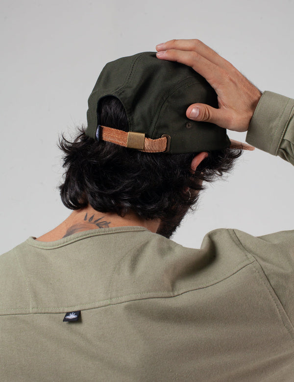 Men's Pistachio Green Khat Sport Collar Long Sleeve Shirt