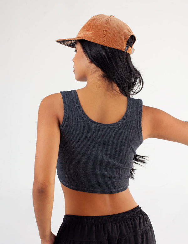 Peaceful Women´s Gray Crop Top