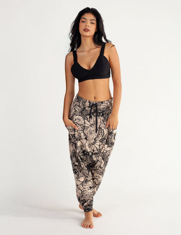 Olmo Beige Unisex Aladdin Pants