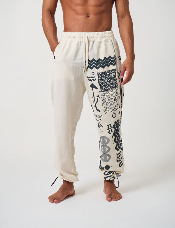Kambo Off-white Unisex baggy pants