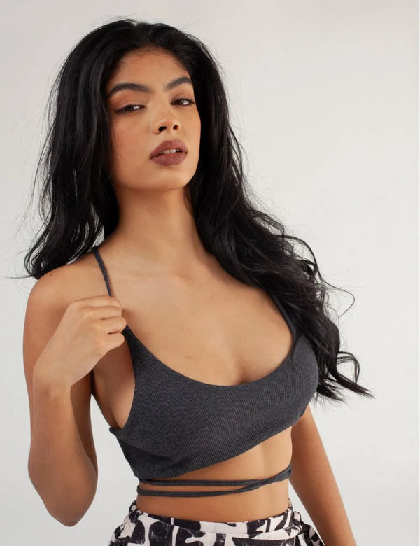 Alma Dark Gray Women Strapless Bra