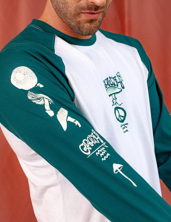 Setas Unisex Raglan Sleeve green Sweatshirt