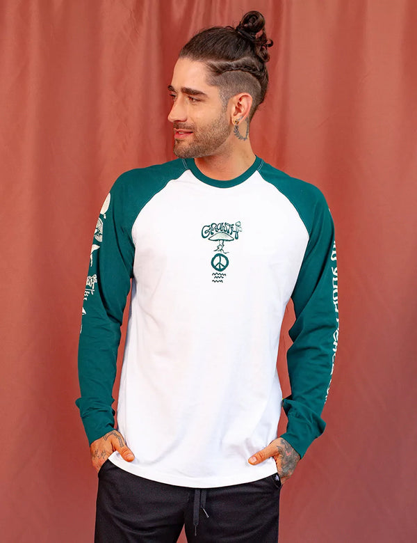 Setas Unisex Raglan Sleeve green Sweatshirt
