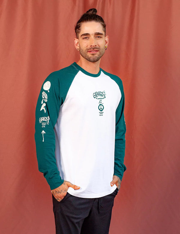 Setas Unisex Raglan Sleeve green Sweatshirt