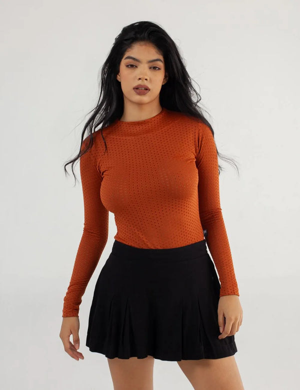 Hole terracotta Long Sleeve Women´s Sweatshirt