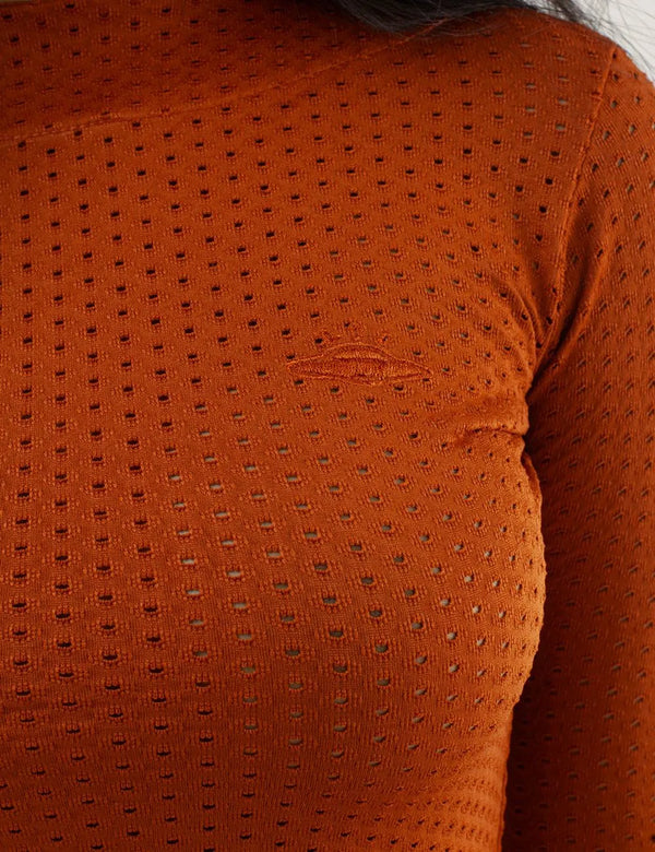 Hole terracotta Long Sleeve Women´s Sweatshirt