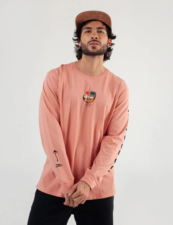 Tiempo de Ocio Men's Regular Fit Salmon Sweatshirt