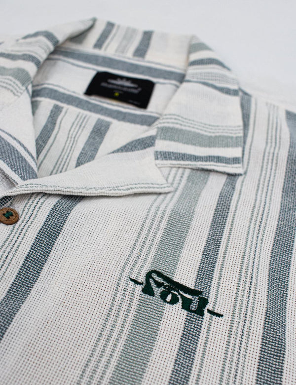 Men’s Surf Line Raw + Green Short-Sleeve Sport Collar Shirt