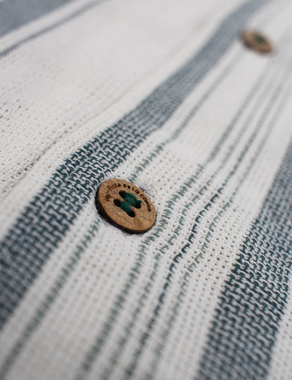 Men’s Surf Line Raw + Green Short-Sleeve Sport Collar Shirt