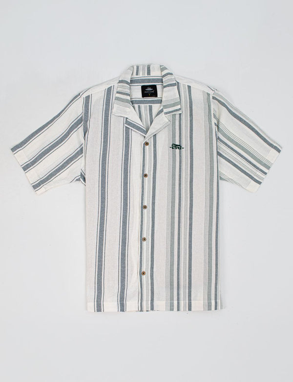 Men’s Surf Line Raw + Green Short-Sleeve Sport Collar Shirt