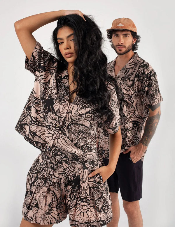 Set Landsky Shirt Collar Sport Short Sleeve Coral Woman