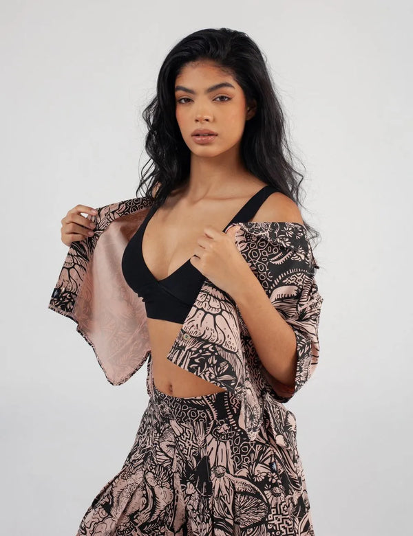 Set Landsky Shirt Collar Sport Short Sleeve Coral Woman