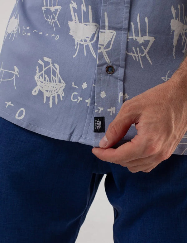 Le Panto Regular Fit Light Blue Shirt Men