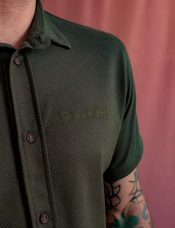 Urano Men Regular fit Green Shirt