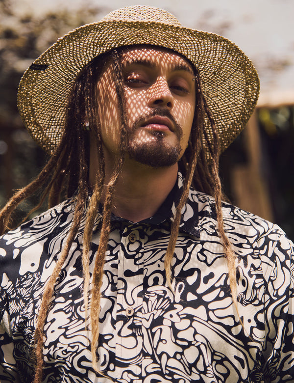 Pareidolia Regular Fit Shirt Black + Ecru Men