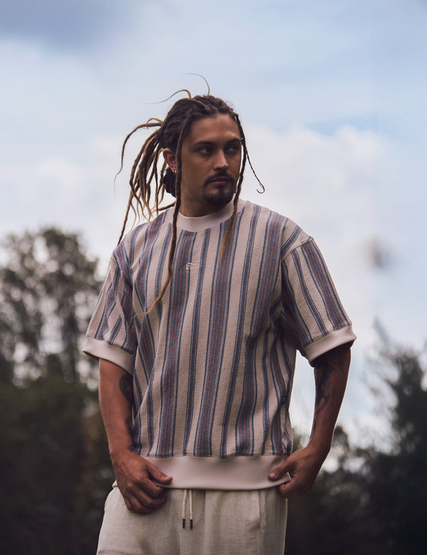 Men's Boxy Fit Shoreline Multicolor T-Shirt