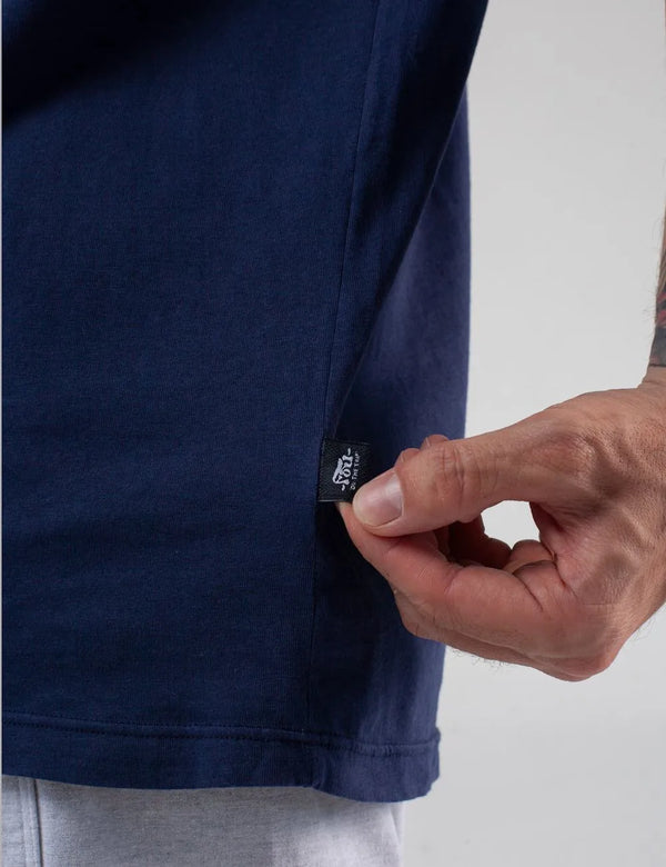 Canto a la luna Oversize Men Blue Navy T-shirt