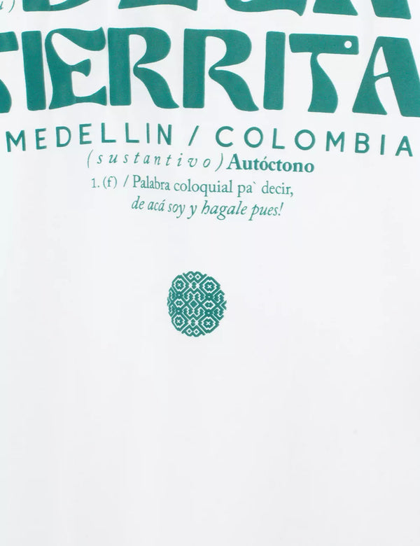 De La Tierrita Men´s Oversize white T-shirt