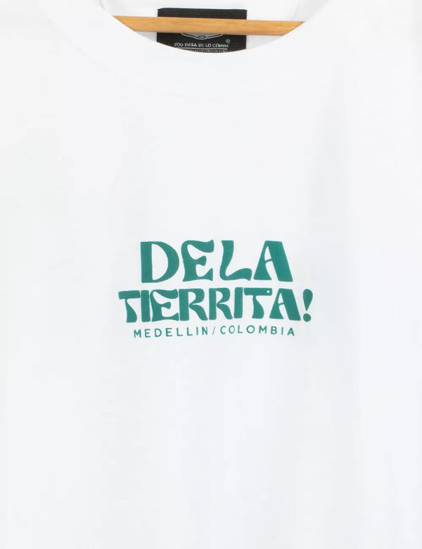 De La Tierrita Men´s Oversize white T-shirt