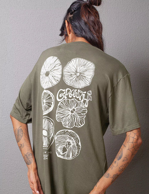 Growth Military green Oversize Unisex T-shirt