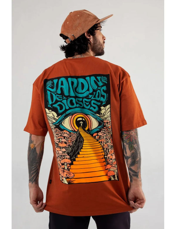 Men´s Oversize Ladder T-Shirt terracotta