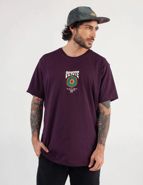 Peyote Men's Regular Fit Purple T-Shirt