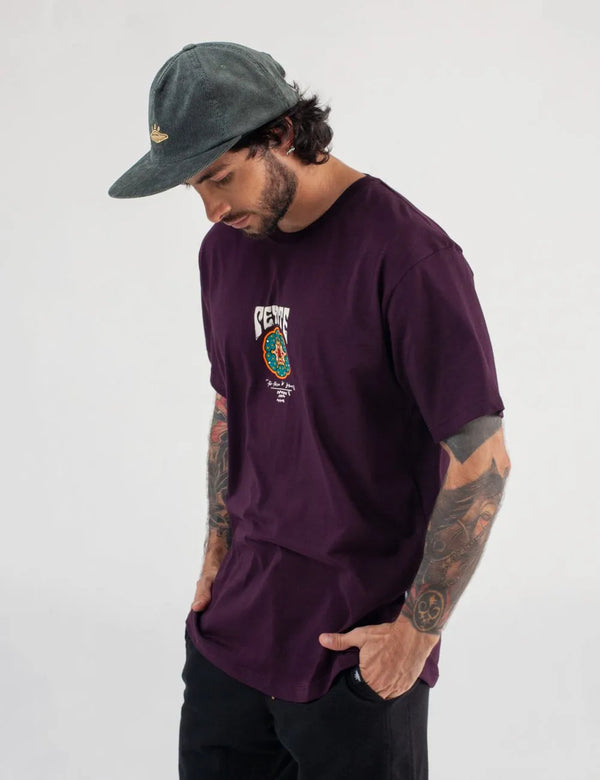 Peyote Men's Regular Fit Purple T-Shirt