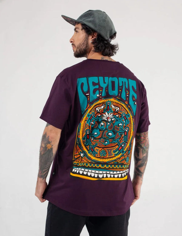 Peyote Men's Regular Fit Purple T-Shirt