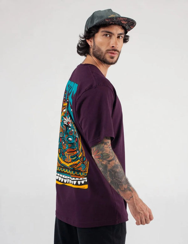 Peyote Men's Regular Fit Purple T-Shirt